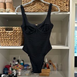 OCHRELANE black one piece bathing suit - NEW